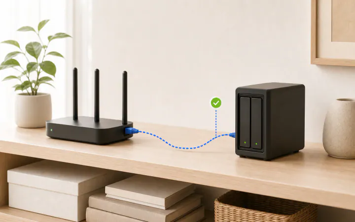 LAN内の機器・有線接続を表す診断イメージ