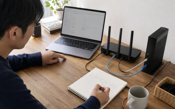 IPアドレス・デフォルトゲートウェイ・DNSの違いは？同じ値になる理由を表す診断イメージ