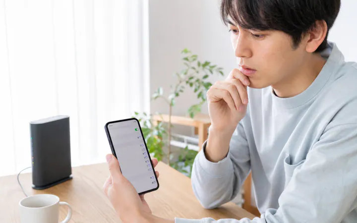 iPhoneがWi-Fiにつながらないときの対処法｜表示別に切り分けを表す診断イメージ