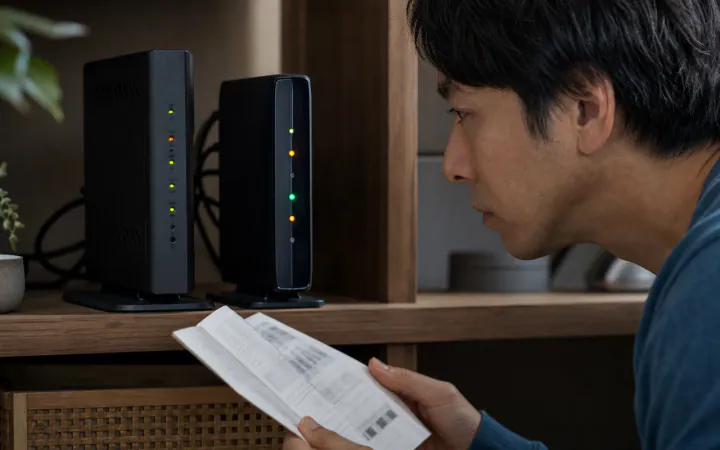 ルーター・ONUランプ診断｜公式6社比較を表す診断イメージ