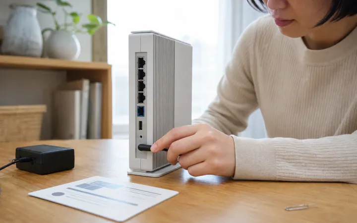 ルーターの再起動と初期化の違いは?症状から選ぶ判断基準を表す診断イメージ