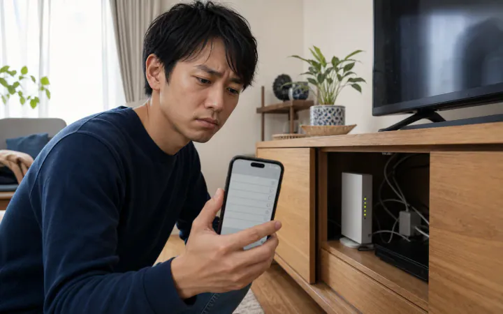Wi-FiのSSIDが表示されない原因|1台だけ・全端末の見分け方のイラスト