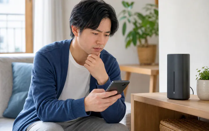 Wi-Fiにつながらないときの直し方|症状を3つに分けて安全に切り分けるを表す診断イメージ